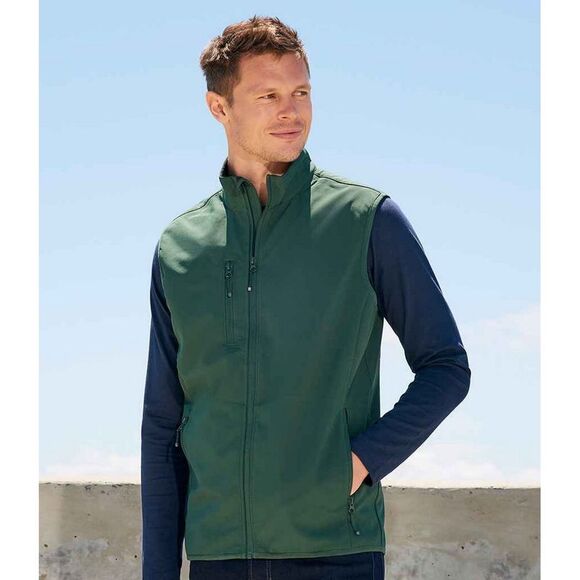 SOLS Mens Falcon Softshell Recycled Body Warmer / Forest Green - Picture 3 of 4